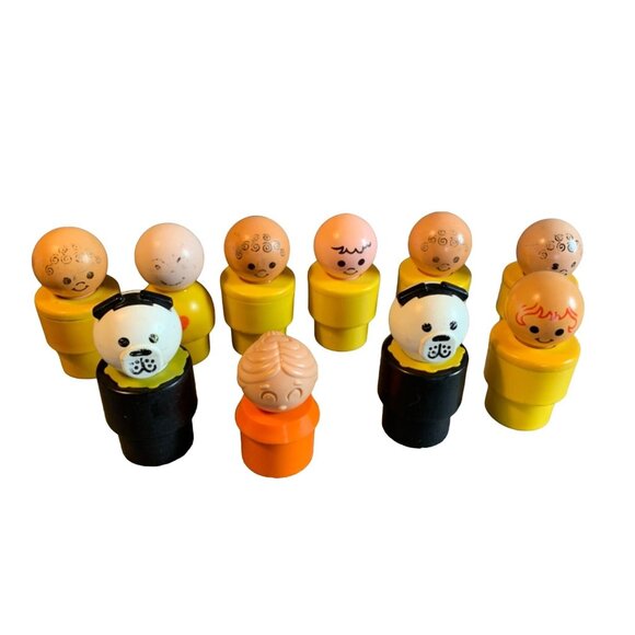 Vintage Fisher Price Little People Chunky Jumbo Figures Lot of 10 - Picture 1 of 16